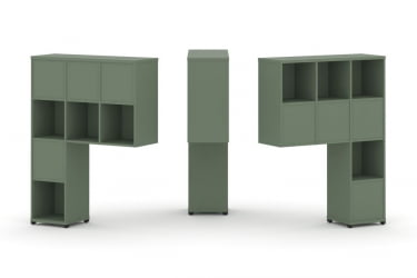 Надставка на стол высокая двухсторонняя + задняя стенка (8 шт.) CONCEPT CN.DNV-005 Кобо Черный металл