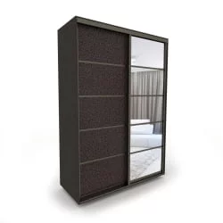 Шкаф-купе зеркало лдсп Акцент-Квадро КЛ 1400х600 Венге/Бронза