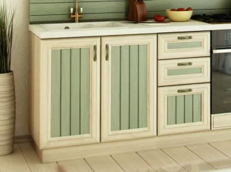 Тумба кухонная 600 с 3 ящиками (4) Кантри ЛД 235.071.000 Сономе эйч светлая