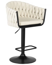 Стул барный DOBRIN LEON (кремовая ткань (LAR 275-33)) 2 шт