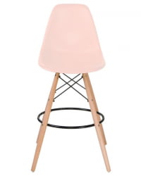 Стул барный DOBRIN DSW BAR (ножки светлый бук, цвет сиденья светло-розовый (PK-02)) 2 шт