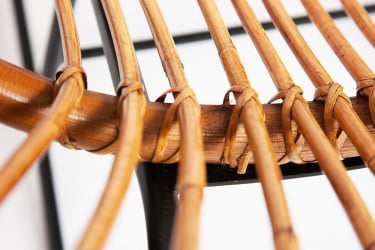 Кресло-качалка Secret De Maison Petunia (mod. 01 5088 RC SP KD/1-1 ) натуральный ротанг/металл, 80х61х80см, светлый мед/черный