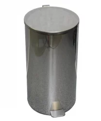 Урна с педалью 40 л (хром)