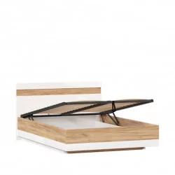 Кровать двуспальная 1400 с подъёмным механизмом Фиджи ЛД 659.081.000 Дуб Золотой Белый