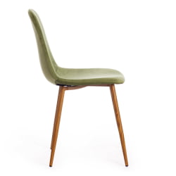 Металлический стул BREEZE (mod. 4724) вельвет/металл, 44 х 53 х 87 см, Green (зеленый) HLR54 / натуральный