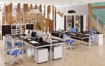 Стол эргономичный IMAGO-S CA-1SD(L/R) венге магия белый полуматовый