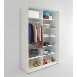 Шкаф-купе Акцент-Сим Д 1400х600 Выбеленное дерево