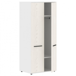 Гардероб EDIS ECWS 85 Ясень Траун Черный Белый