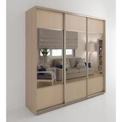 Шкаф-купе 3-х дверный Акцент-Дуэт Д 2100х600 Дуб молочный