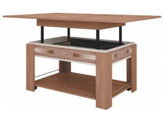 Стол журнальный Агат 24.10 ясень шимо/синга крем