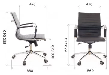 Кресло для персонала Everprof Leo Black T экокожа Черный