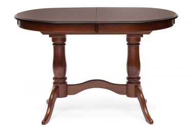 Раздвижной овальный стол Eva (EV-T4EX) дерево гевея/мдф, 120+39х80х75см, MAF Brown