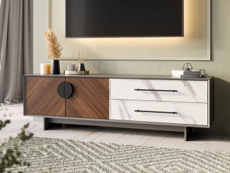 Набор мебели для гостиной Вилена №1 Серый/Орех/Монте белый