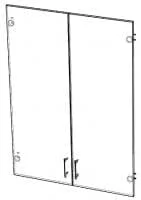 Комплект дверей средних стеклянных У.ДШ-2СБ