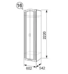 Шкаф двухдверный Виктория 16