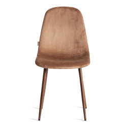 Металлический стул BREEZE (mod. JSC-58) Велюр/металл , 44 х 53 х 86 см, Dark brown (темно-коричневый) HLR11/ орех