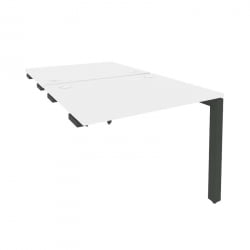 Стол-приставка двойной на П-образном м/к к опорным элем. ONIX O.MP-D.SPR-1.8 Белый Бриллиант/Антрацит