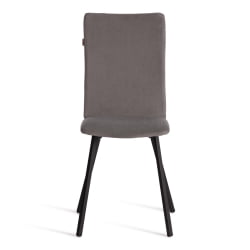 Стул обеденный La Rousse велюр, серый/черный, 29, 49х50х93