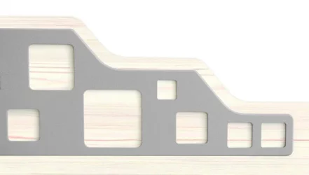 Детская кровать с бортиком Мегаполис 55.11 Сосна Астрид