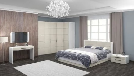 Шкаф двухстворчатый Вива ШР-2 Белый Белый глянец