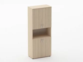 Шкаф высокий закрытый с нишей Glassy 6.19.111 Орех