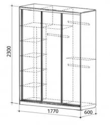 Шкаф-купе Бассо 5-600 Дуб млечный