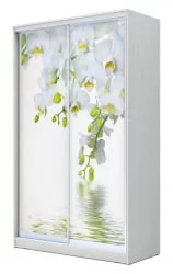 Шкаф-купе белый лдсп Хит-24-17-77 Орхидея Белая шагрень