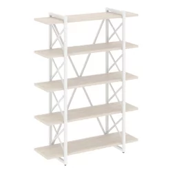 Стеллаж на регулируемых опорах - 5 полок LOFT VR.L-MST.O-5.8V Металл белый Денвер светлый