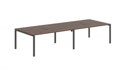 Бенч-система 4-местная ЕДИС ЕУВСТ 3513 Дуб Денвер темный Мокко / EDIS EUWST