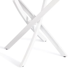 Стол MANZANA ЛДСП/HPL/металл, 80 х 80 х 75 см, Мрамор светлый/белый