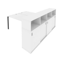 Рабочая станция с опорным шкафом-купе Metal System Б.РС-СШК-4.4 Белый/Антрацит