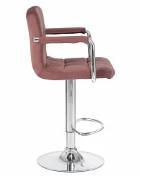 Стул барный DOBRIN KRUGER ARM Пудрово-розовый велюр MJ9-32