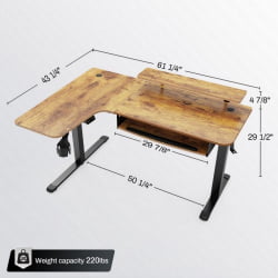 Геймерский стол EUREKA ERK-L60L-RB