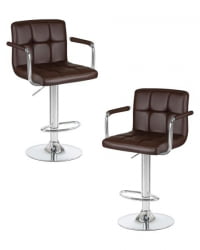 Стул барный DOBRIN KRUGER ARM (коричневый) 2 шт