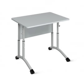 Стол ученический 1-местный регулируемый (рост 3-5) 700х500 мм ЛДСП Серый/Металл Серый