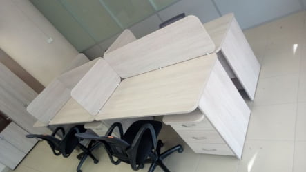 Экран разделительный прямой Glassy 5.14.06 Дуб сантана светлый