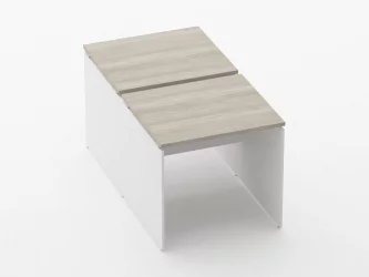 Письменный стол для двоих Deka ЛДСП каркас 75.145.08 Дуб Сантана светлый/Белый