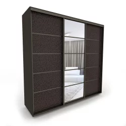 Шкаф-купе венге Акцент-Квадро КЛ 1800х600 Венге/Бронза