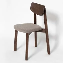 Стул с мягким сиденьем Вега Sand жаккард Эмаль белая