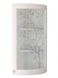 Шкаф торцевой закрытый (лев/прав) Графит 74.16 Сосна Астрид /Ваниль