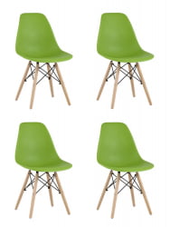Стул Еамес Стйле ДСВ зеленый 4 шт. комплект (разборный каркас) / Eames Style DSW