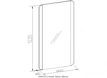 Зеркало навесное BAUHAUS 11 Дуб Сонома (спальня)