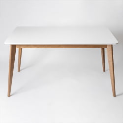 Стол обеденный Пегас 120x75 Эмаль белая Морилка Дуб золотой