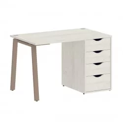 Стол письменный HOME OFFICE VR.SP-3-118.4.A Дуб Наварра/Мокко металл