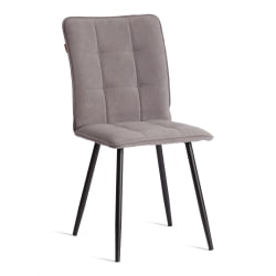 Стул обеденный Bari LT, велюр, серый/черный, 29, 41х55х89 см