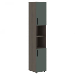 Шкаф-колонка с глухими малыми дверьми (правый) VELION VHCS 40.4 R Нефрит Дуб Сильвер