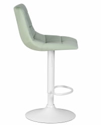 Стул барный DOBRIN TAILOR WHITE (пудрово-мятный велюр (MJ9-87)) 2 шт