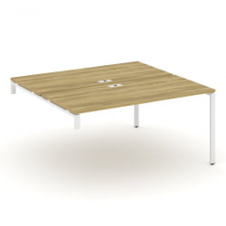 Двойной стол-надставка на опорную тумбу CONCEPT CN.DSN-004 Дуб Винченцо Белый