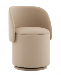 Пуф-трансформер Таунсвилл вращающийся с ящиком велюр бежевый