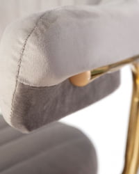 Стул барный DOBRIN CHARLY GOLD (серый велюр (MJ9-75)) 2 шт